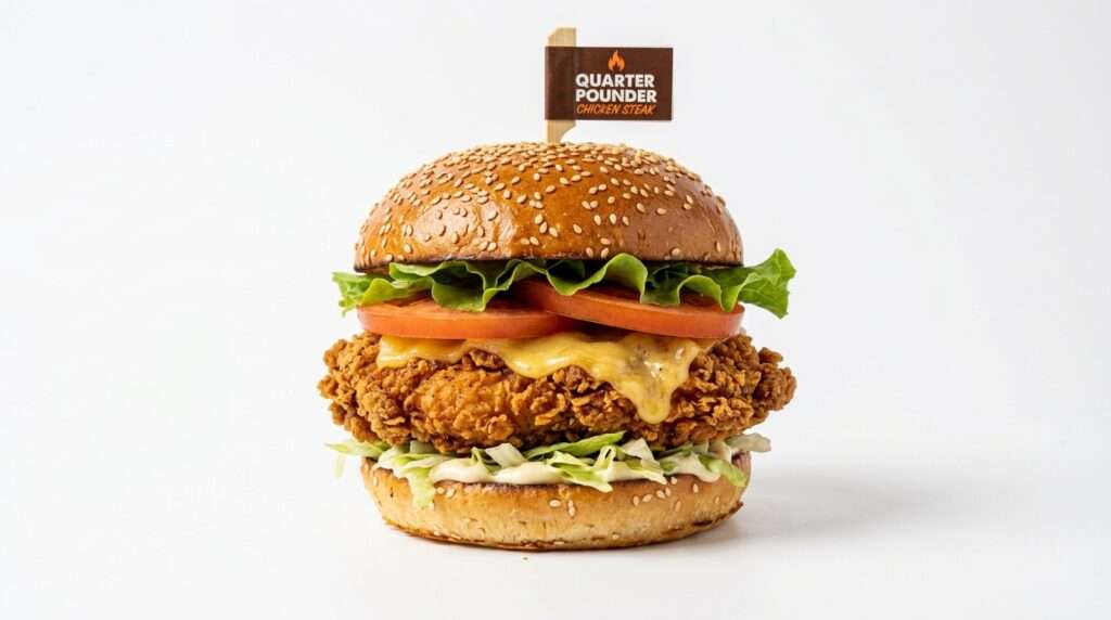 Quarter Pounder Chicken Steak Burger
